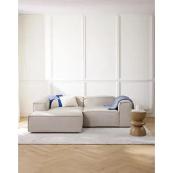 Divano Angolare Componibile In Velluto A Coste Lennon