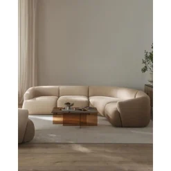 Divano Angolare Componibile 4 Posti In Boucle Sofia