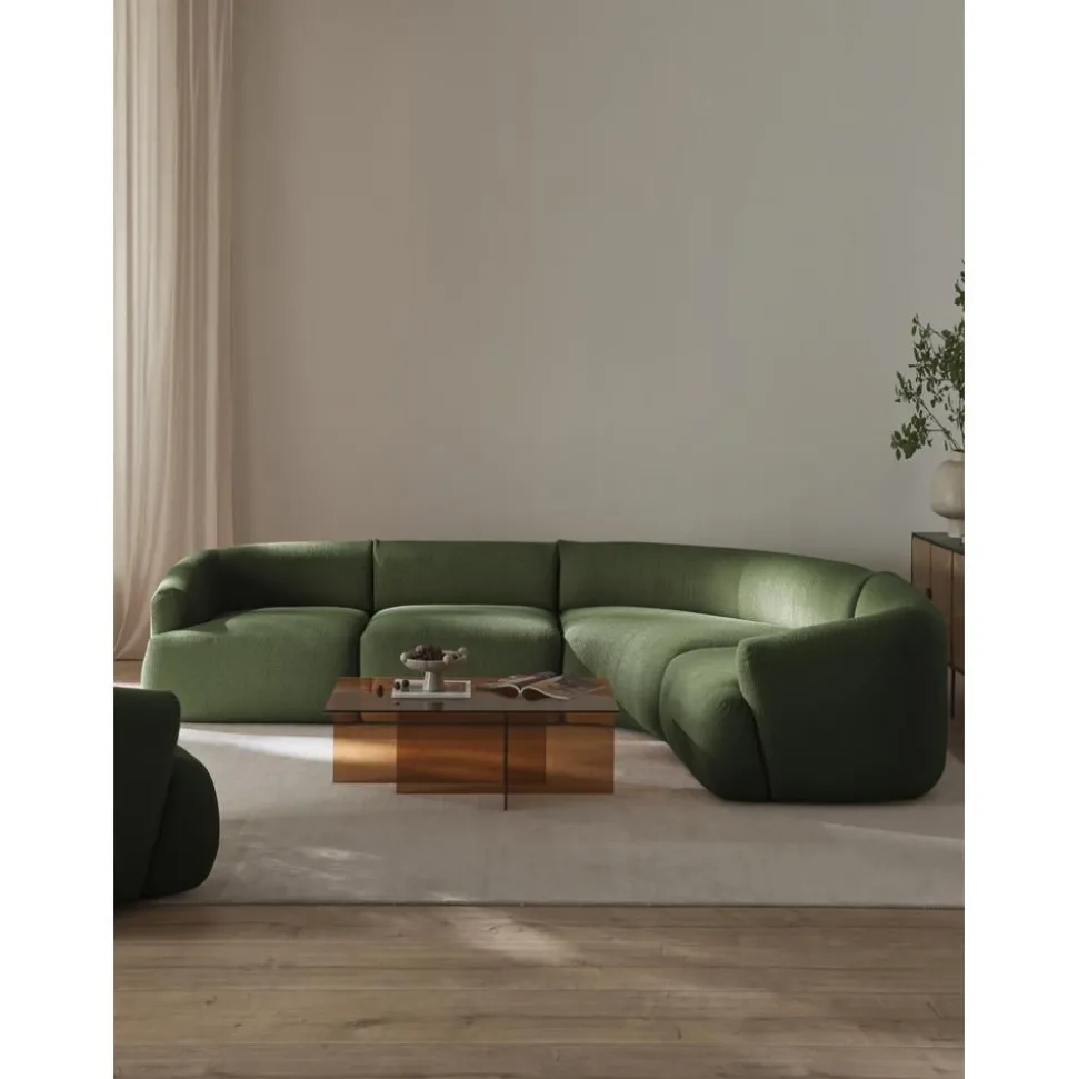 Divano Angolare Componibile 4 Posti In Boucle Sofia