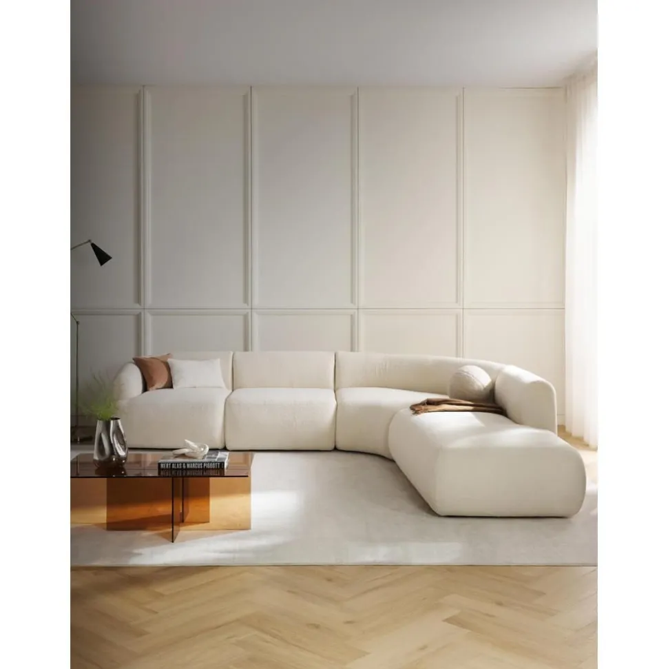 Divano Angolare Componibile 4 Posti In Teddy Sofia