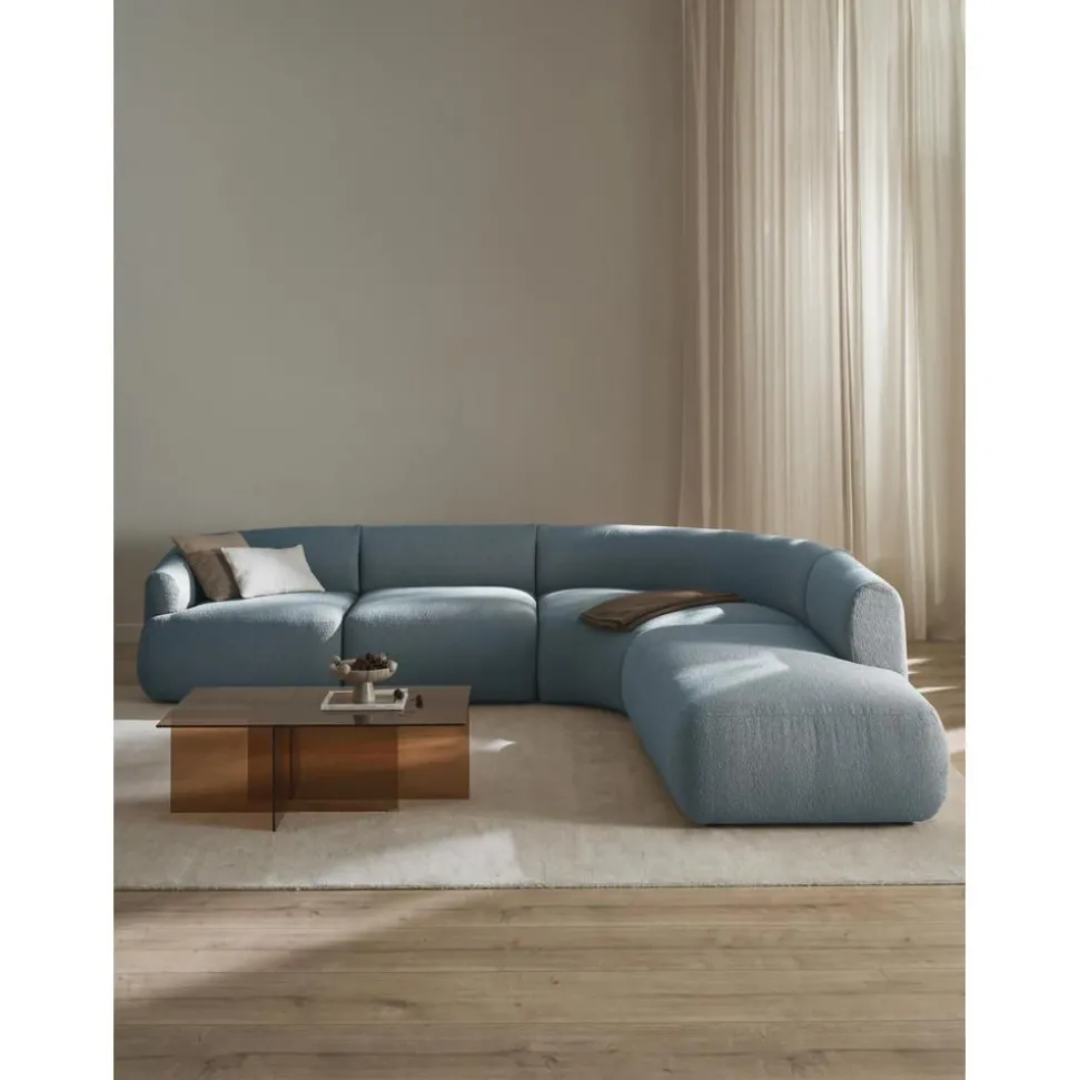 Divano Angolare Componibile 4 Posti In Boucle Sofia