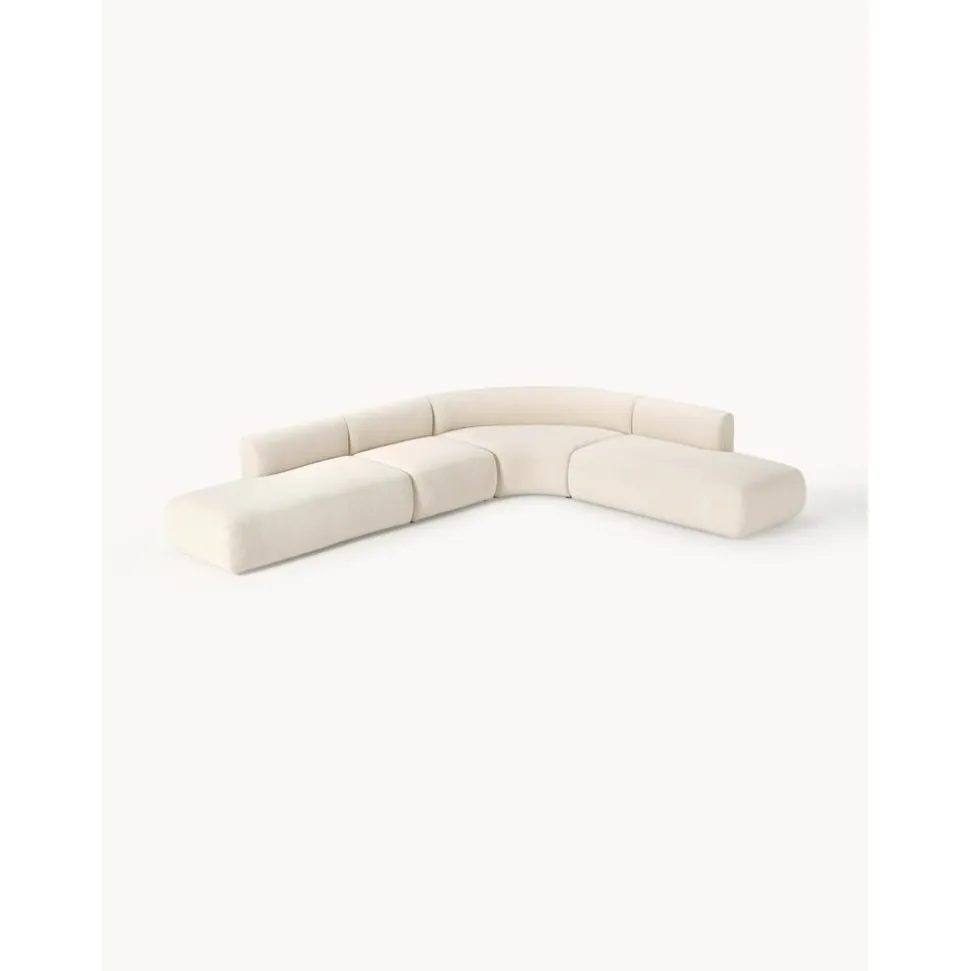 Divano Angolare Componibile 4 Posti In Boucle Sofia
