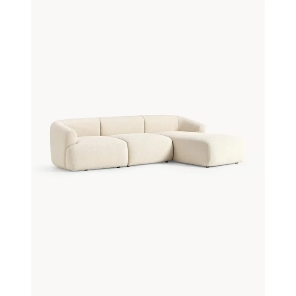 Divano Angolare Componibile 3 Posti In Boucle Sofia