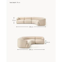 Divano Angolare Componibile 4 Posti Sofia