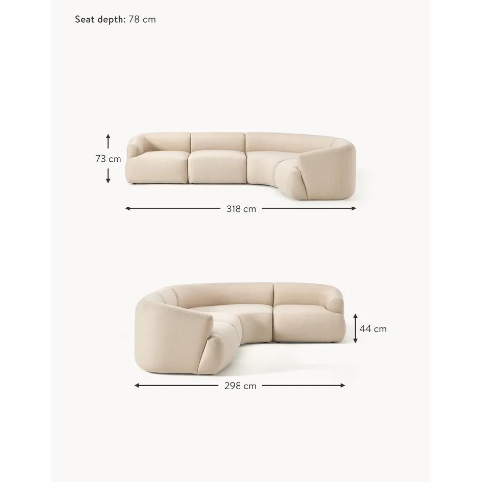 Divano Angolare Componibile 4 Posti Sofia