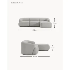 Divano Angolare Componibile 3 Posti Sofia