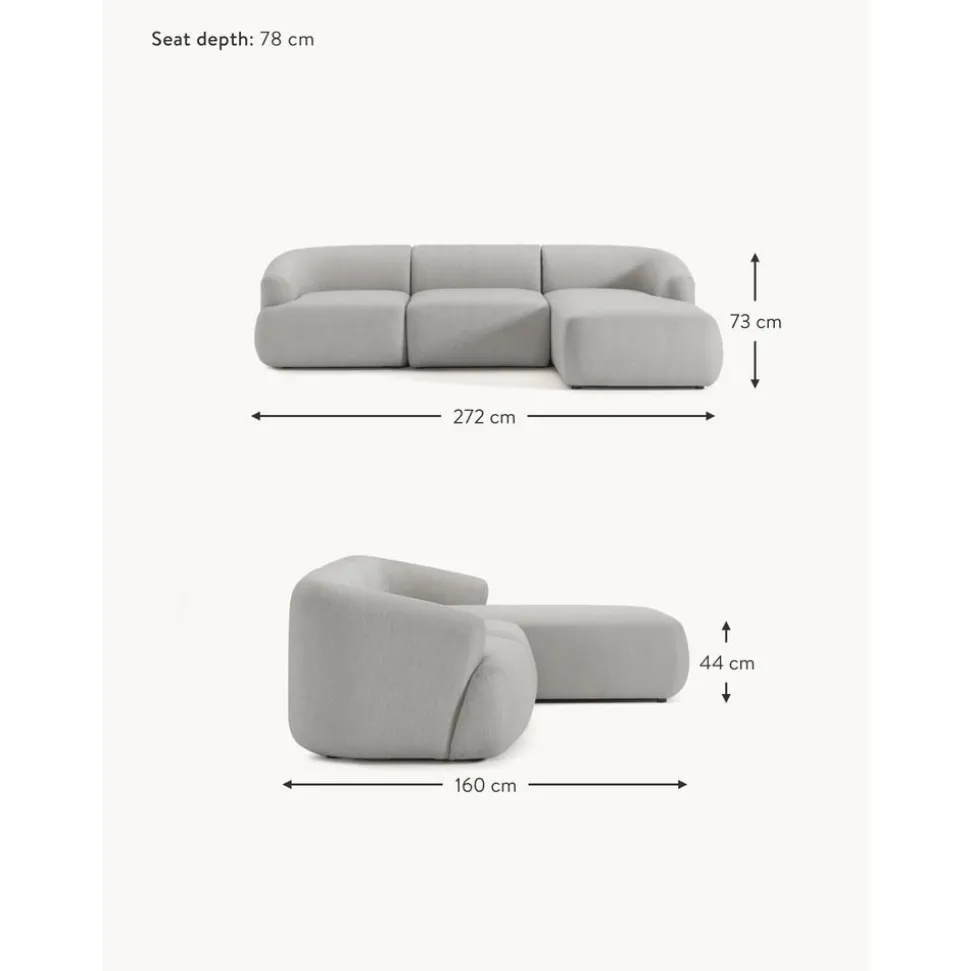 Divano Angolare Componibile 3 Posti Sofia