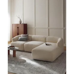 Divano Angolare Componibile 3 Posti In Teddy Sofia