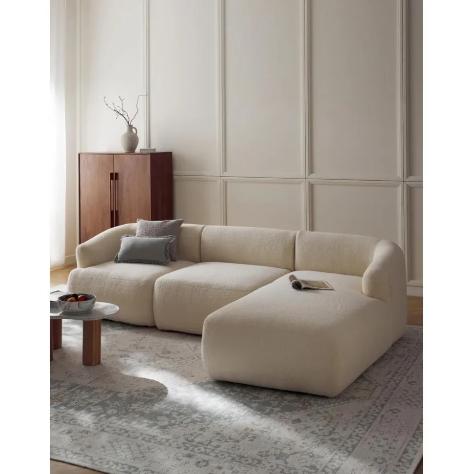 Divano Angolare Componibile 3 Posti In Teddy Sofia