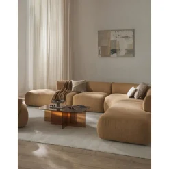 Divano Angolare Componibile 4 Posti In Boucle Sofia