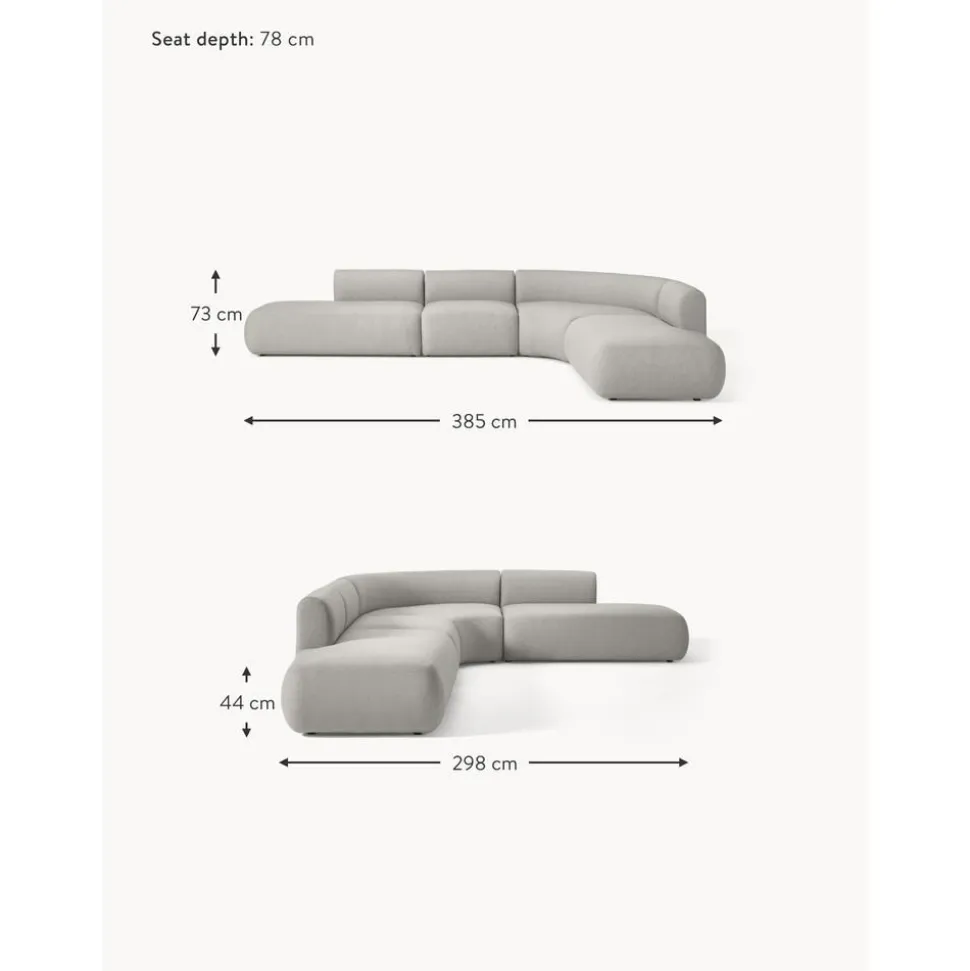 Divano Angolare Componibile 4 Posti Sofia