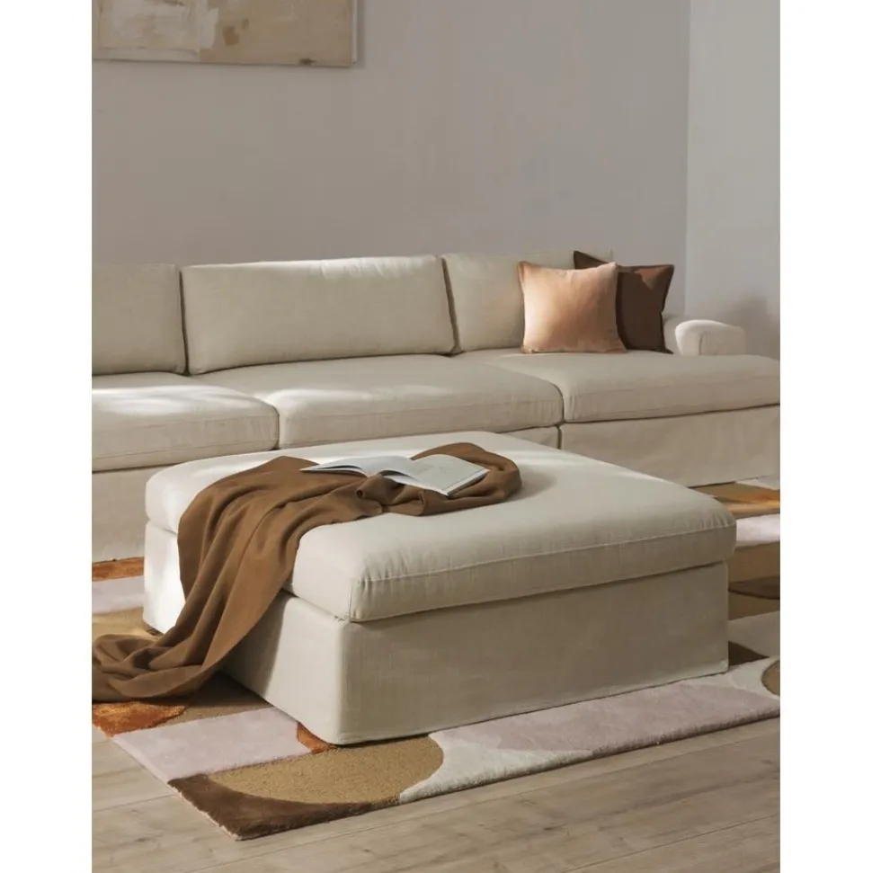 Divano Angolare Componibile 4 Posti Con Rivestimento Sfoderabile Russell