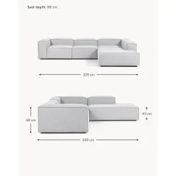 Divano Angolare Componibie Xl Lennon