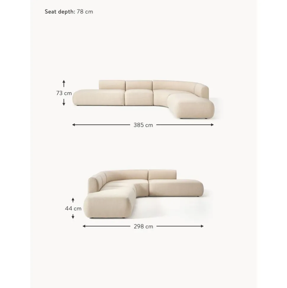Divano Angolare Componibile 4 Posti Sofia