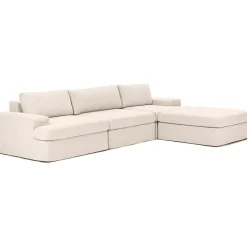 Divano Angolare Componibile 4 Posti Con Rivestimento Sfoderabile Russell