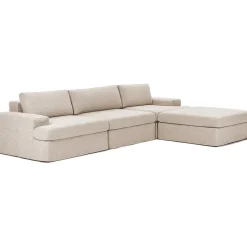 Divano Angolare Componibile 4 Posti Con Rivestimento Sfoderabile Russell