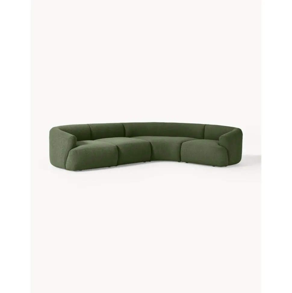Divano Angolare Componibile 4 Posti In Boucle Sofia
