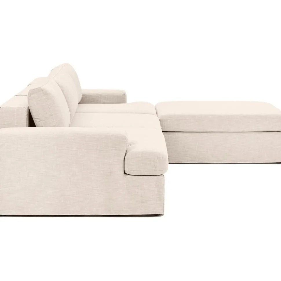 Divano Angolare Componibile 4 Posti Con Rivestimento Sfoderabile Russell