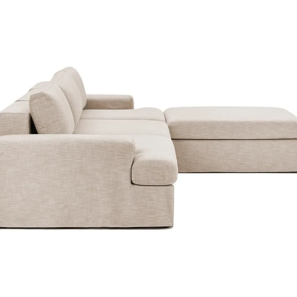 Divano Angolare Componibile 4 Posti Con Rivestimento Sfoderabile Russell