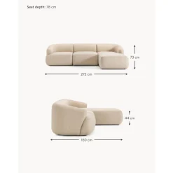 Divano Angolare Componibile 3 Posti Sofia