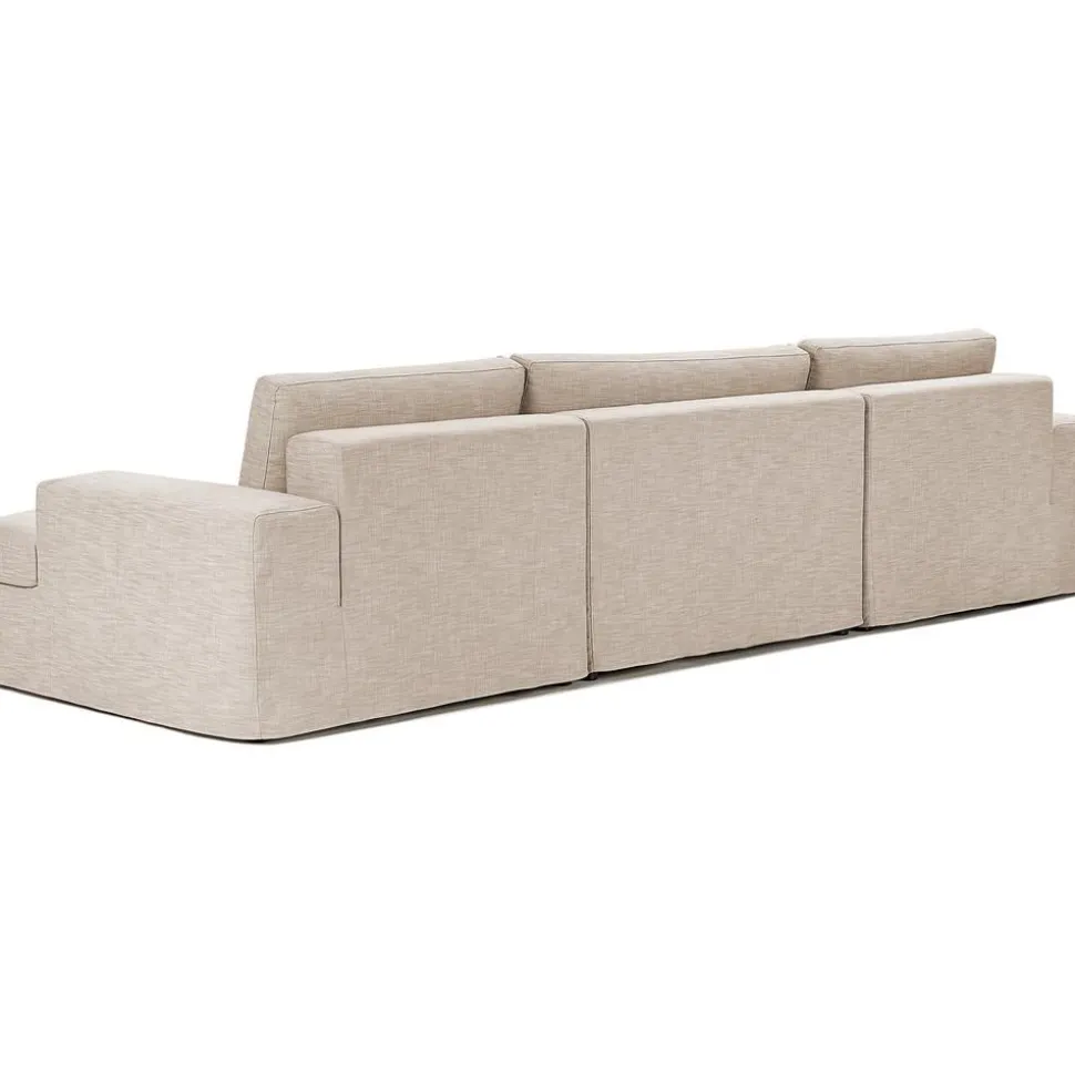 Divano Angolare Componibile 4 Posti Con Rivestimento Sfoderabile Russell