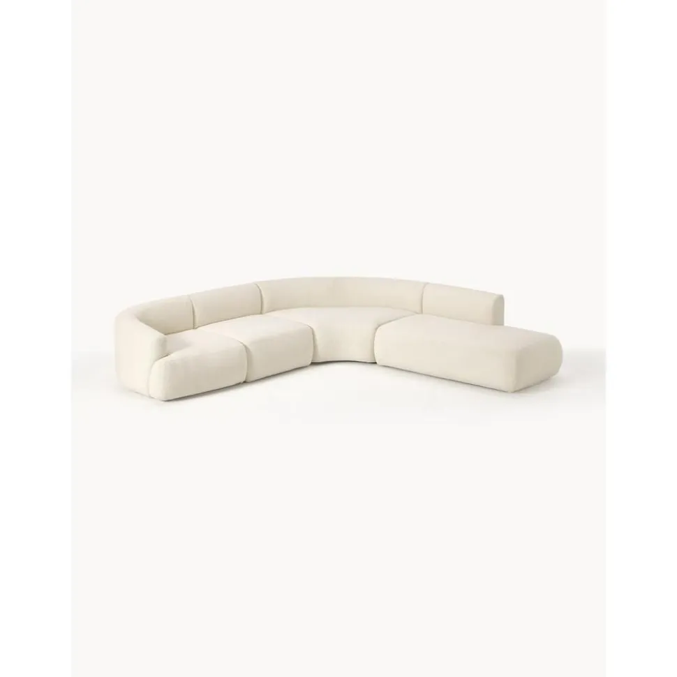 Divano Angolare Componibile 4 Posti In Teddy Sofia