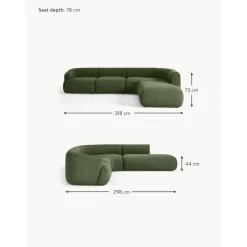 Divano Angolare Componibile 4 Posti In Boucle Sofia