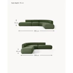 Divano Angolare Componibile 4 Posti In Boucle Sofia