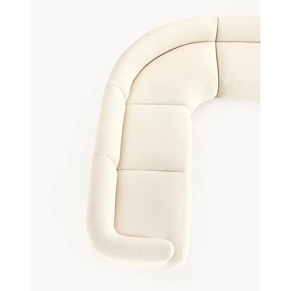 Divano Angolare Componibile 4 Posti In Boucle Sofia