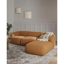 Divano Angolare Componibile 3 Posti In Boucle Sofia