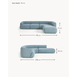 Divano Angolare Componibile 4 Posti In Boucle Sofia