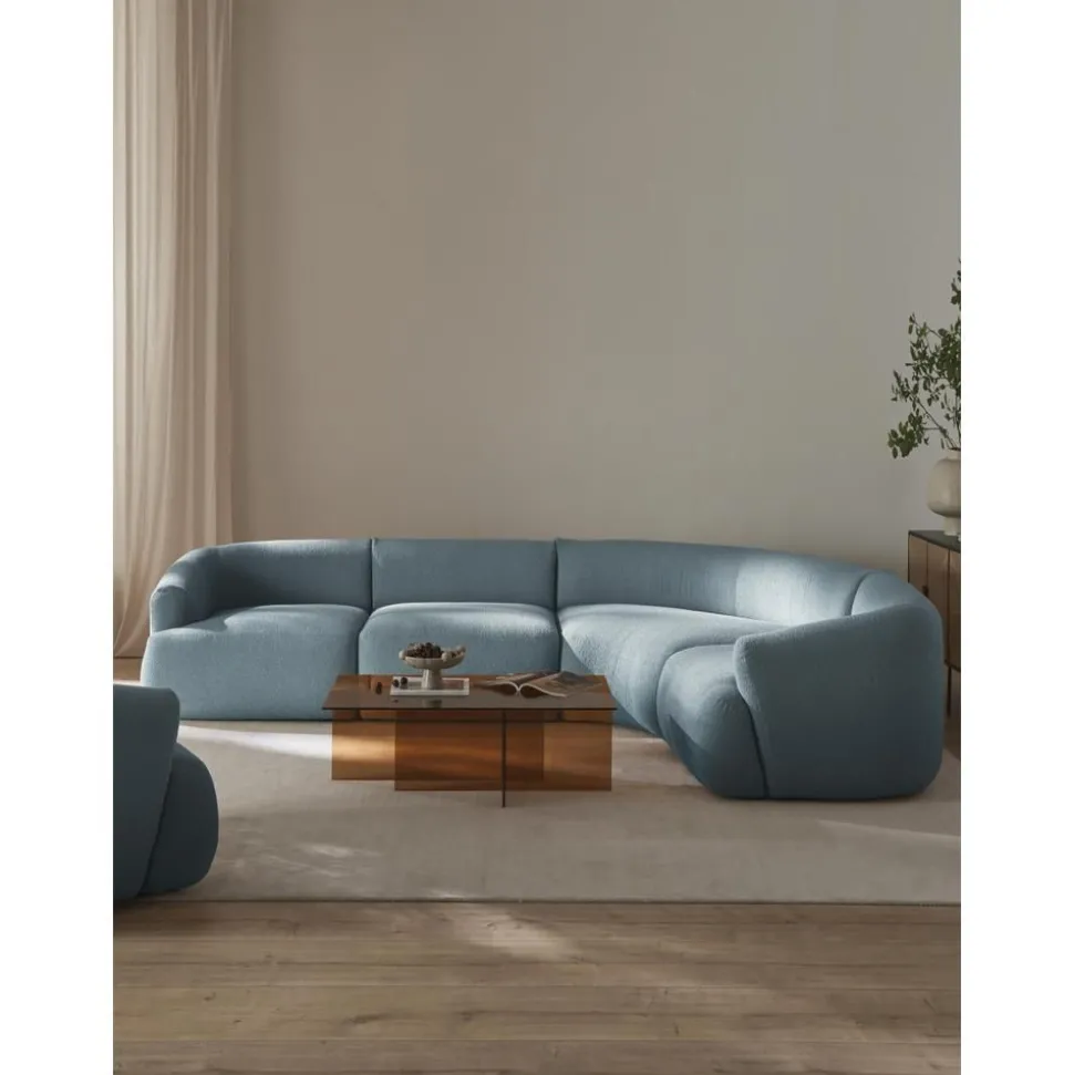 Divano Angolare Componibile 4 Posti In Boucle Sofia