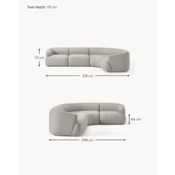 Divano Angolare Componibile 4 Posti Sofia