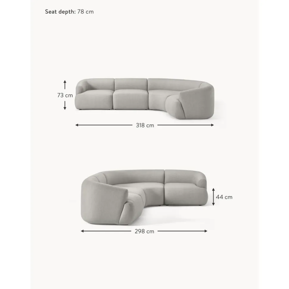 Divano Angolare Componibile 4 Posti Sofia