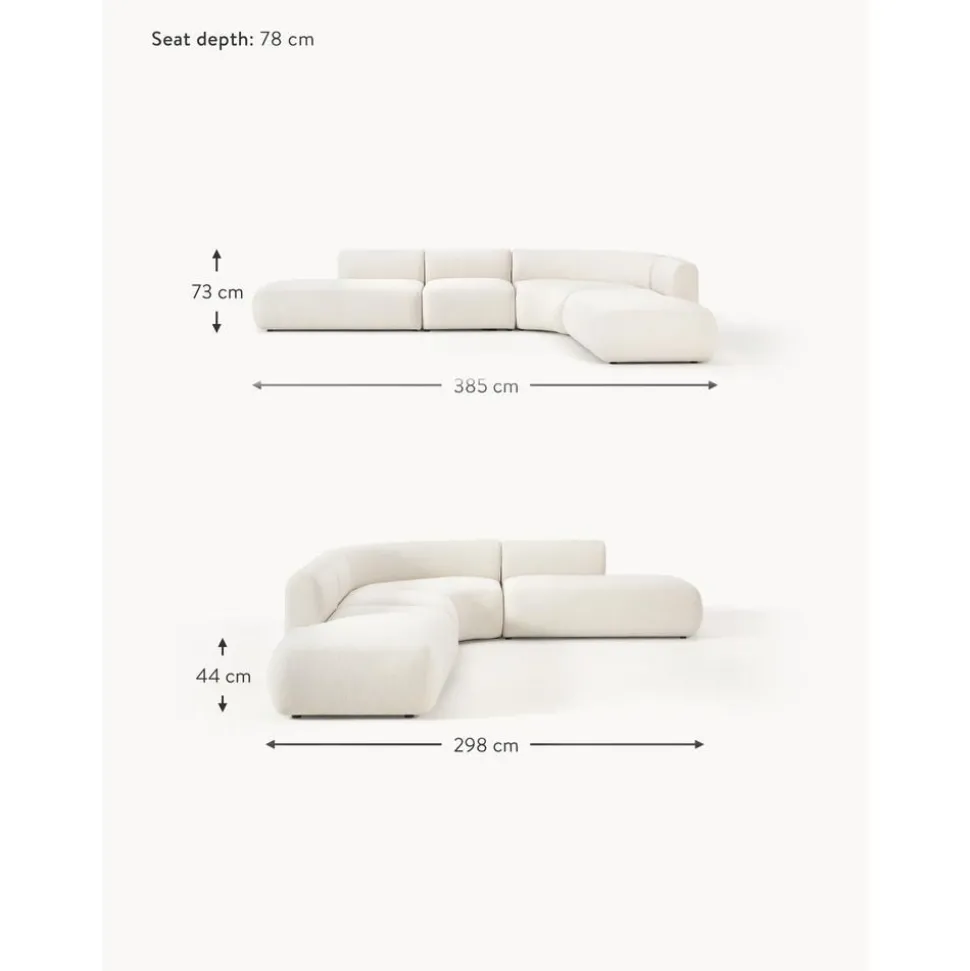 Divano Angolare Componibile 4 Posti Sofia