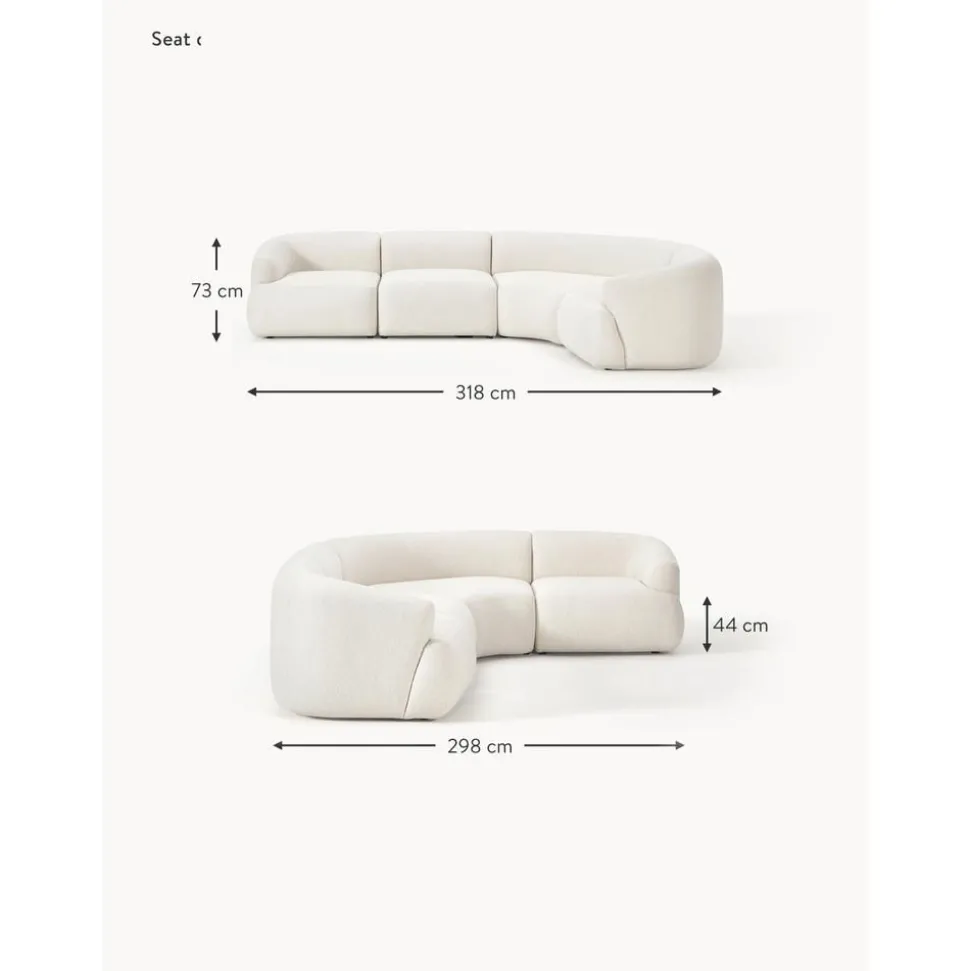 Divano Angolare Componibile 4 Posti Sofia