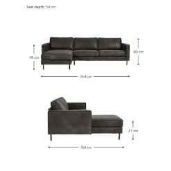 Divano Angolare In Pelle Riciclata Hunter