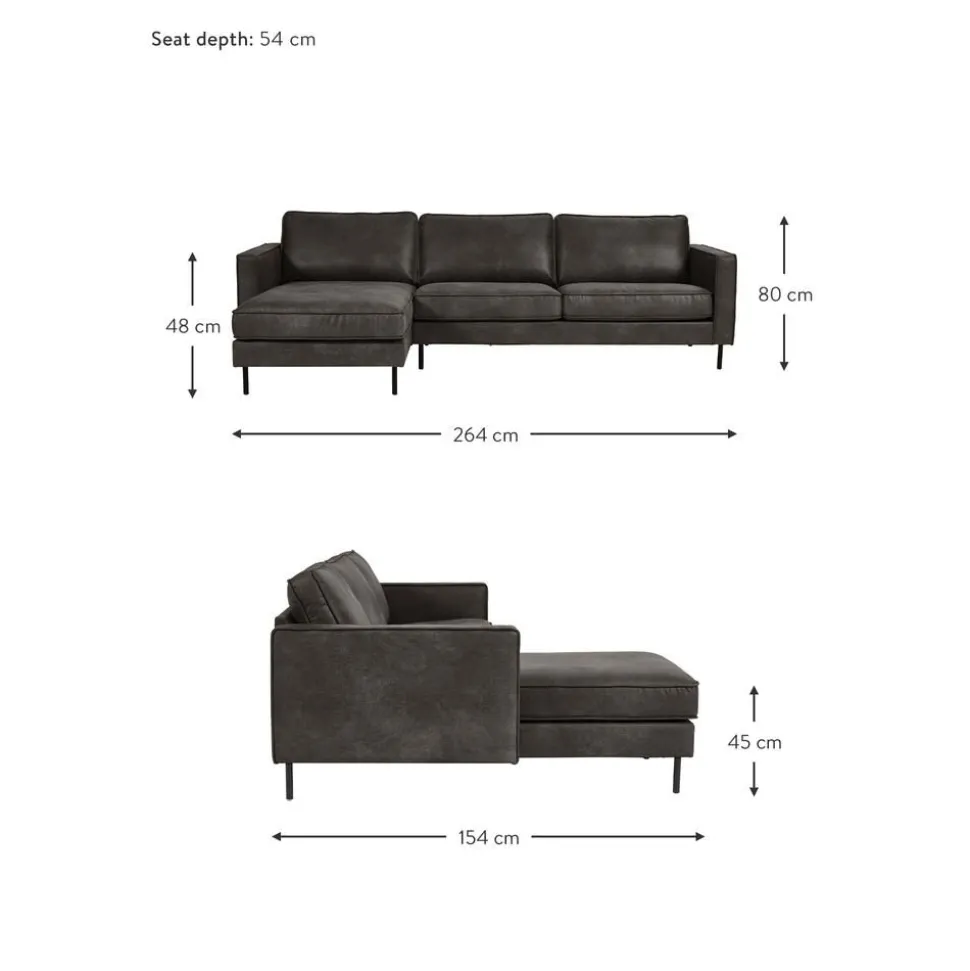 Divano Angolare In Pelle Riciclata Hunter