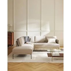 Divano Angolare In Velluto Fluente