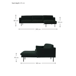 Divano Angolare In Velluto Moby