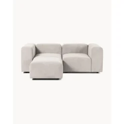 Divano Componibile 3 Posti Con Poggiapiedi Lena