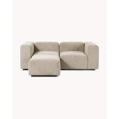 Divano Componibile 3 Posti Con Poggiapiedi Lena