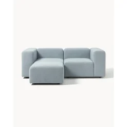 Divano Componibile 3 Posti In Boucle Con Poggiapiedi Lena