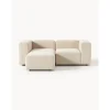 Divano Componibile 3 Posti In Boucle Con Poggiapiedi Lena