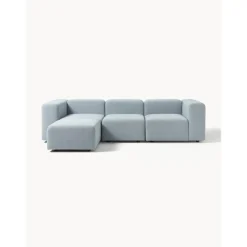 Divano Componibile 4 Posti In Boucle Con Poggiapiedi Lena