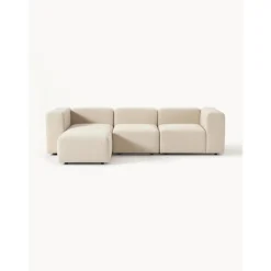 Divano Componibile 4 Posti In Boucle Con Poggiapiedi Lena