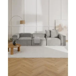 Divano Componibile 4 Posti In Velluto A Coste Lennon