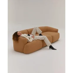 Divano Componibile 3 Posti In Boucle Sofia