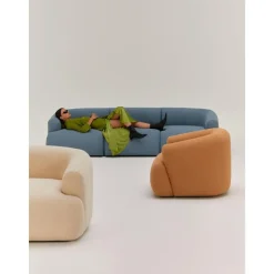 Divano Componibile 3 Posti In Boucle Sofia