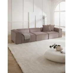 Divano Componibile 4 Posti In Velluto A Coste Lennon